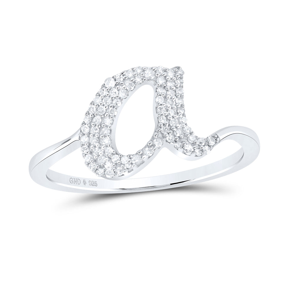 1/6CTW-DIA P1 GIFT INITIAL "A" LADIES RING