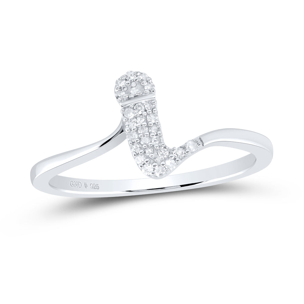 1/10CTW-DIA P1 GIFT INITIAL "I" LADIES RING