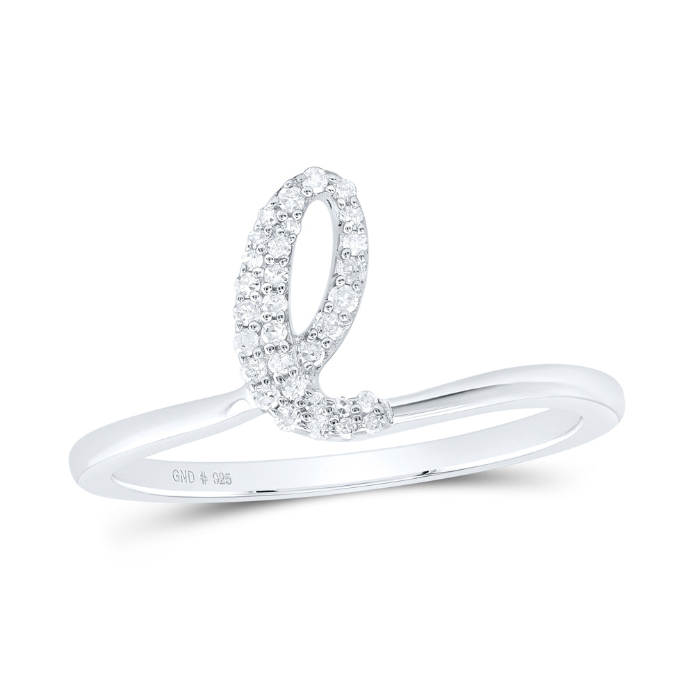 1/10CTW-DIA P1 GIFT INITIAL "L" LADIES RING
