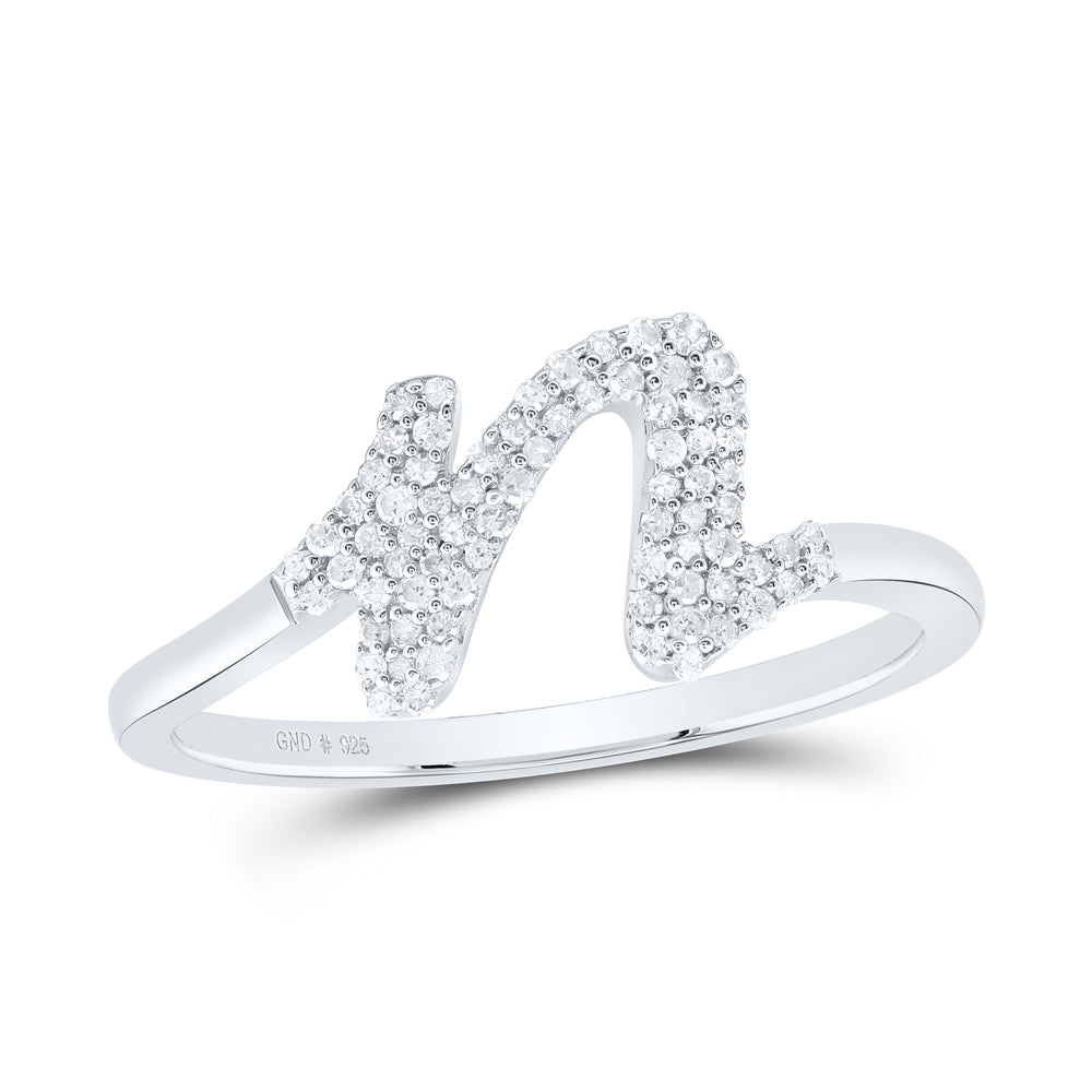 1/5CTW-DIA P1 GIFT INITIAL "N" LADIES RING