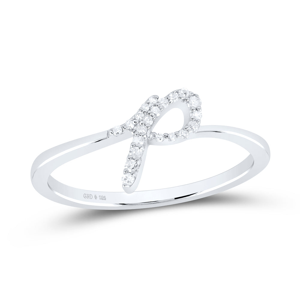 1/12CTW-DIA P1 GIFT INITIAL "P" LADIES RING