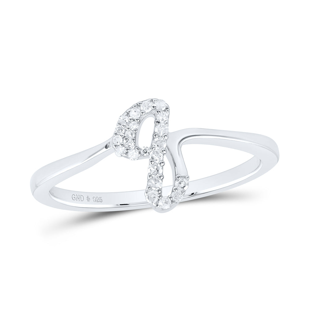 1/12CTW-DIA P1 GIFT INITIAL "Q" LADIES RING