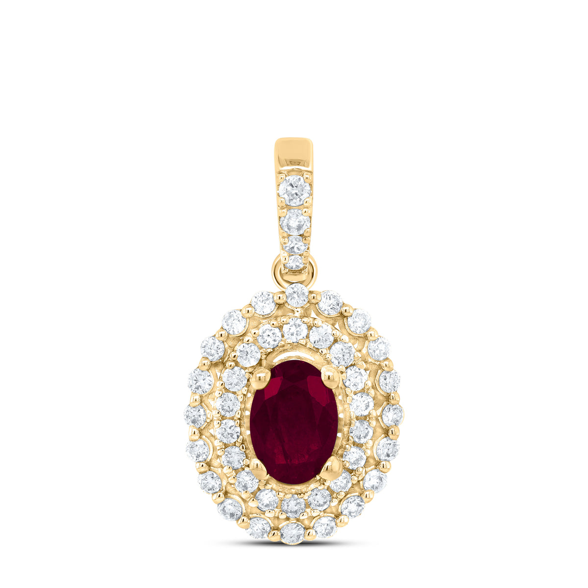 1/4CTW-DIA ANA M 6X4MM OV-RU NAT GEM PENDANT