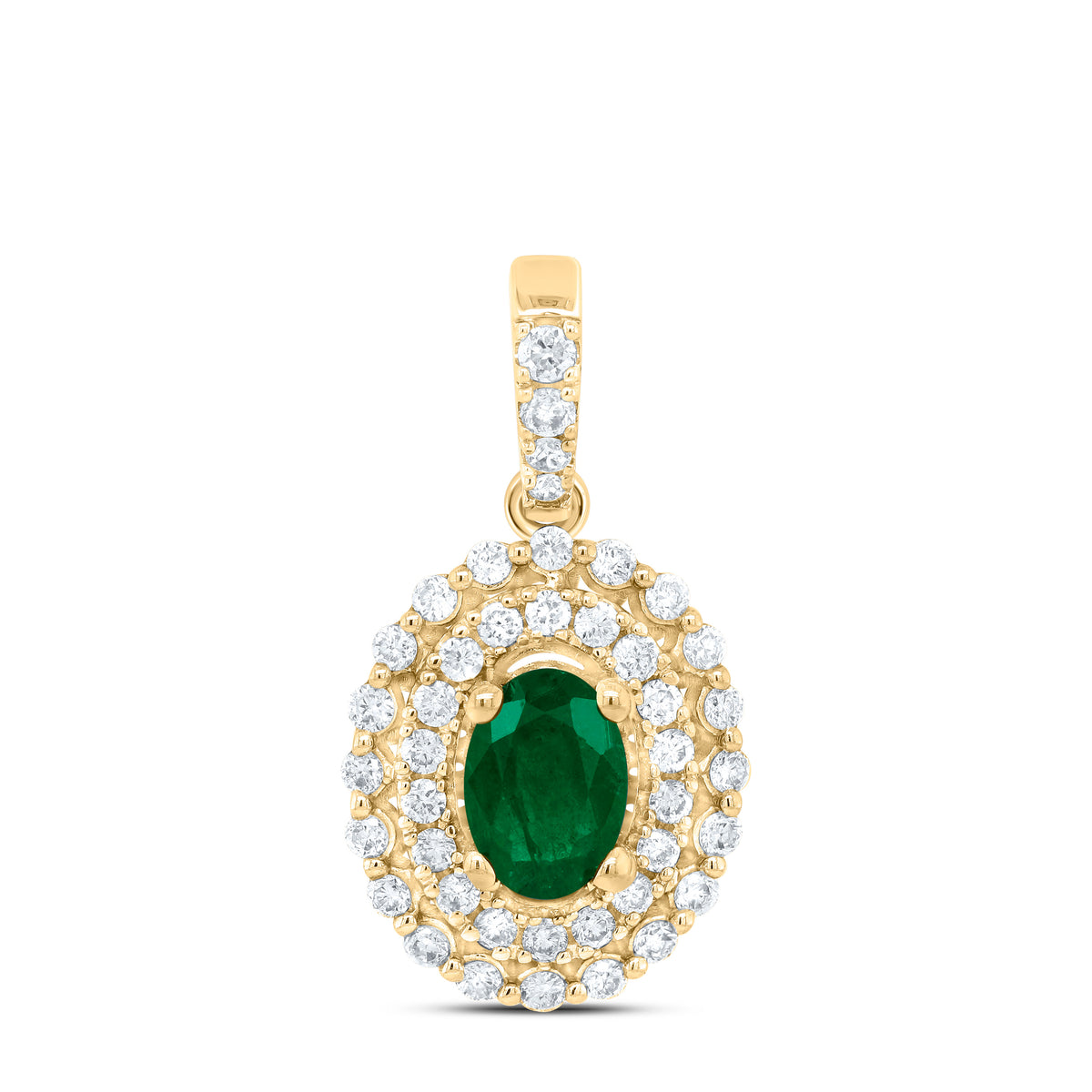 1/4CTW-DIA ANA M 6X4MM OV-EM NAT GEM PENDANT