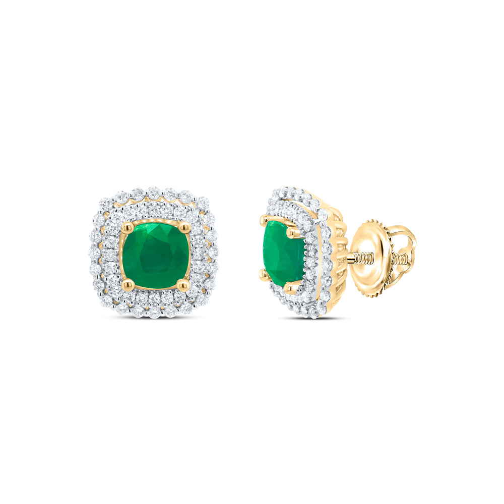 5/8CTW-DIA ANA M 6 MM CU-EM NAT GEM EARRING