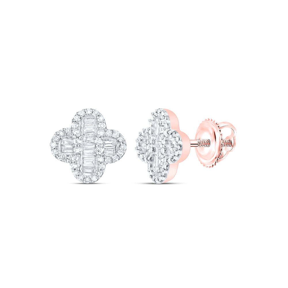 3/8CTW-DIA NK GIFT CLOVER EARRING