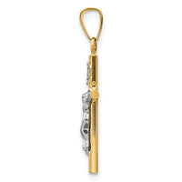 Load image into Gallery viewer, 14k Two-tone INRI Crucifix Pendant
