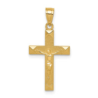 Load image into Gallery viewer, 14k Diamond-cut Crucifix Pendant
