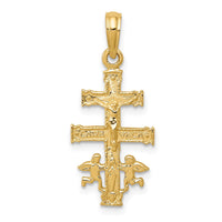 Load image into Gallery viewer, 14k Cara Vaca Crucifix Pendant
