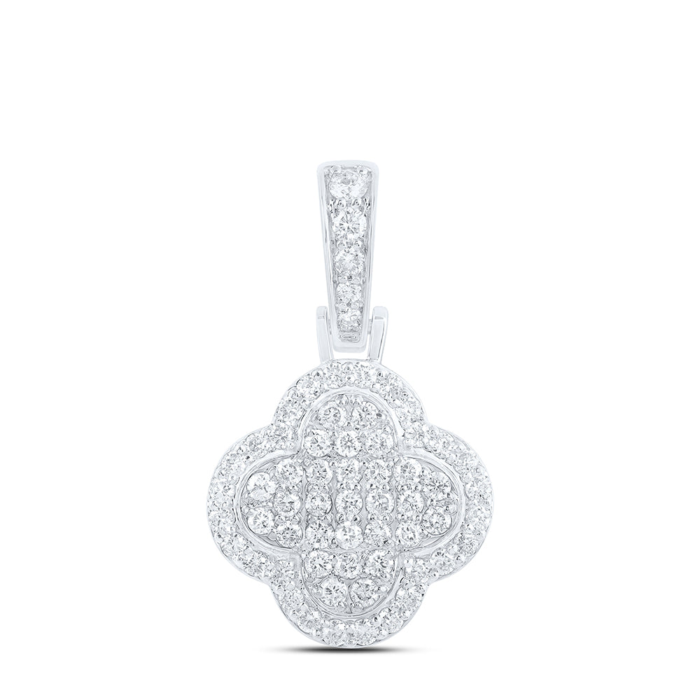 1/2CTW-DIA NK GIFT CLOVER PENDANT