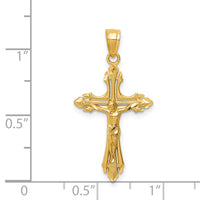 Load image into Gallery viewer, 14k Diamond-cut Crucifix Pendant
