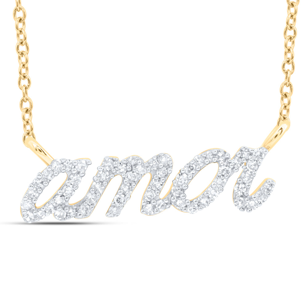 1/5CTW-DIA NK GIFT "amor" NECKLACE (18 INCH)