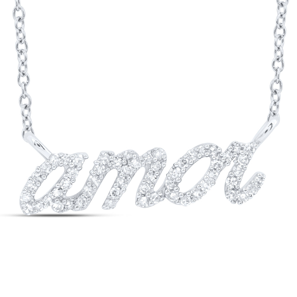1/5CTW-DIA NK GIFT "amor" NECKLACE (18 INCH)