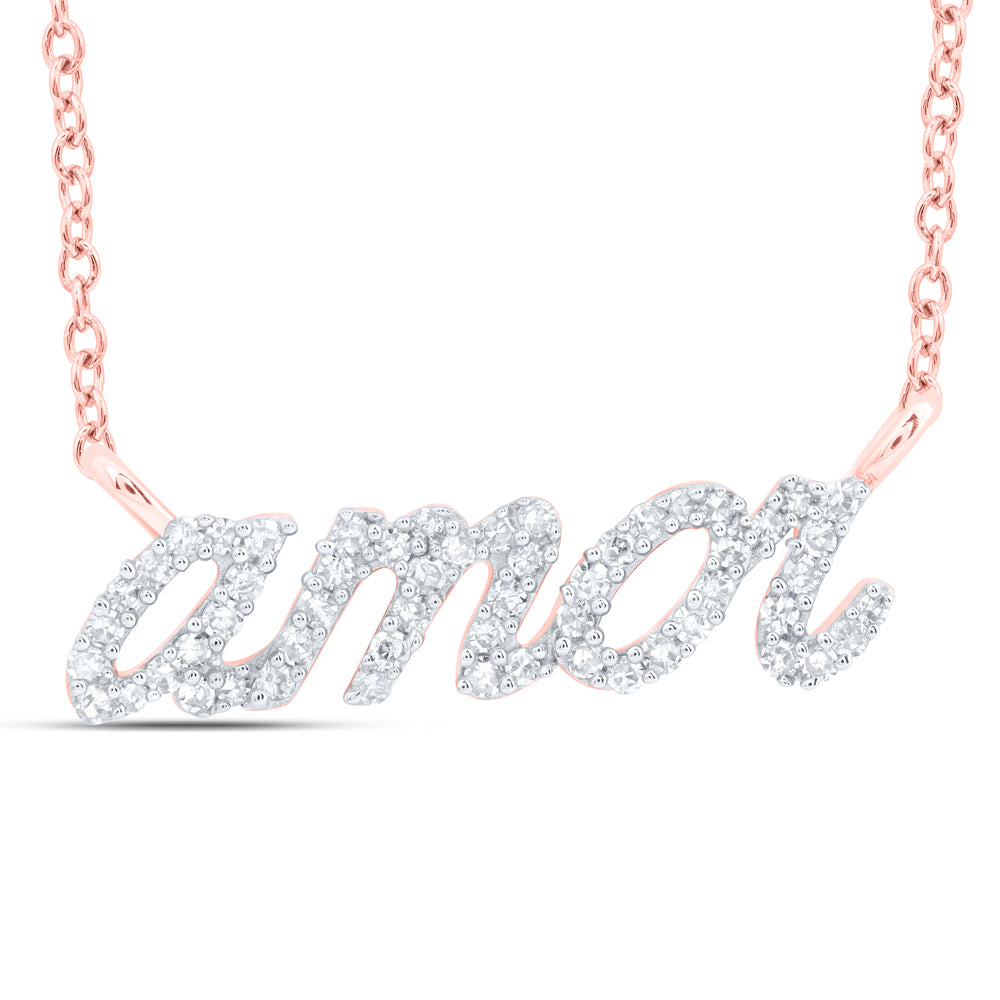 1/5CTW-DIA NK GIFT "amor" NECKLACE (18 INCH)