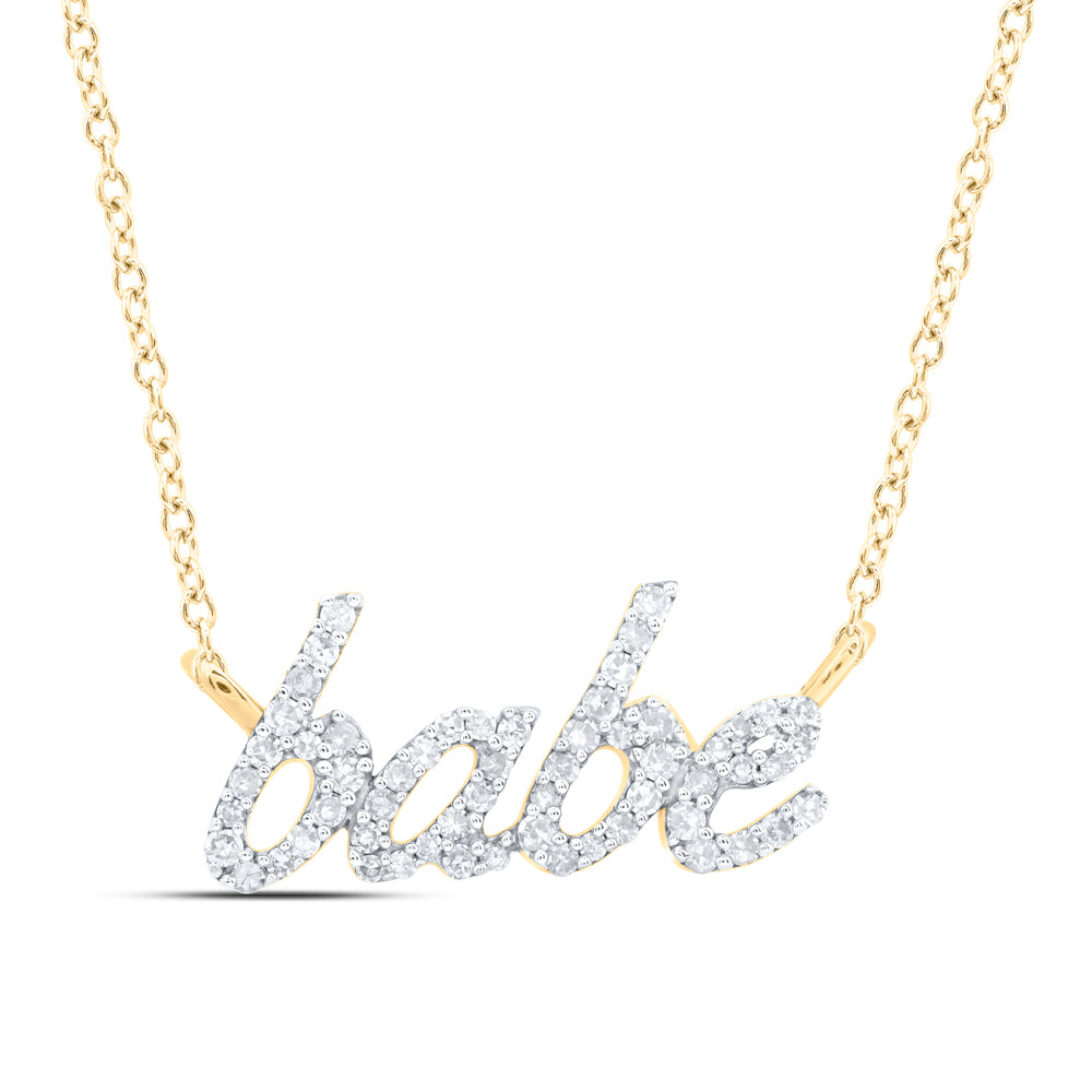 1/4CTW-DIA NK GIFT "babe" NECKLACE (18 INCH)