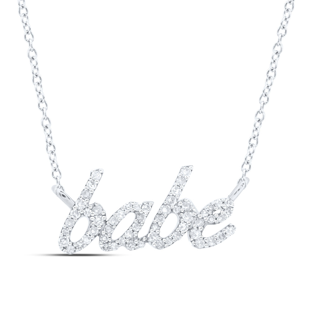 1/4CTW-DIA NK GIFT "babe" NECKLACE (18 INCH)