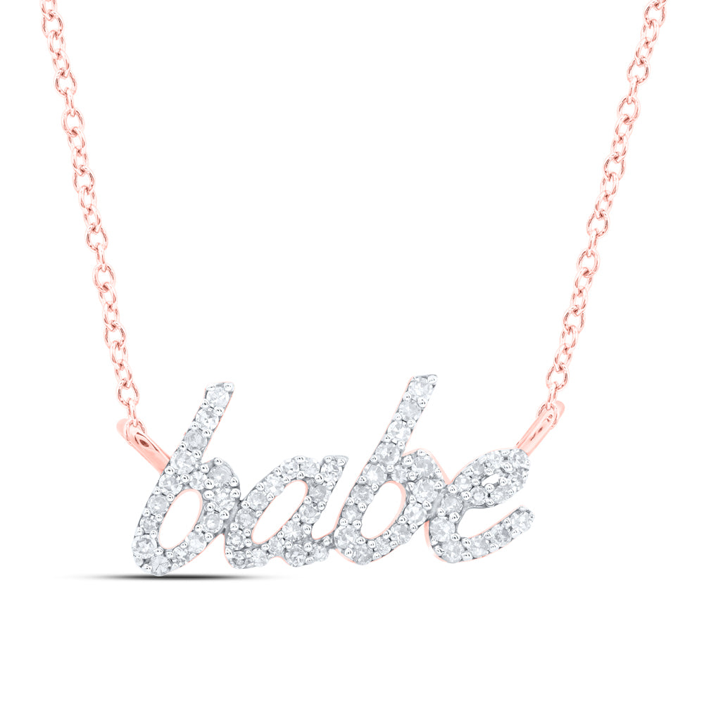 1/4CTW-DIA NK GIFT "babe" NECKLACE (18 INCH)