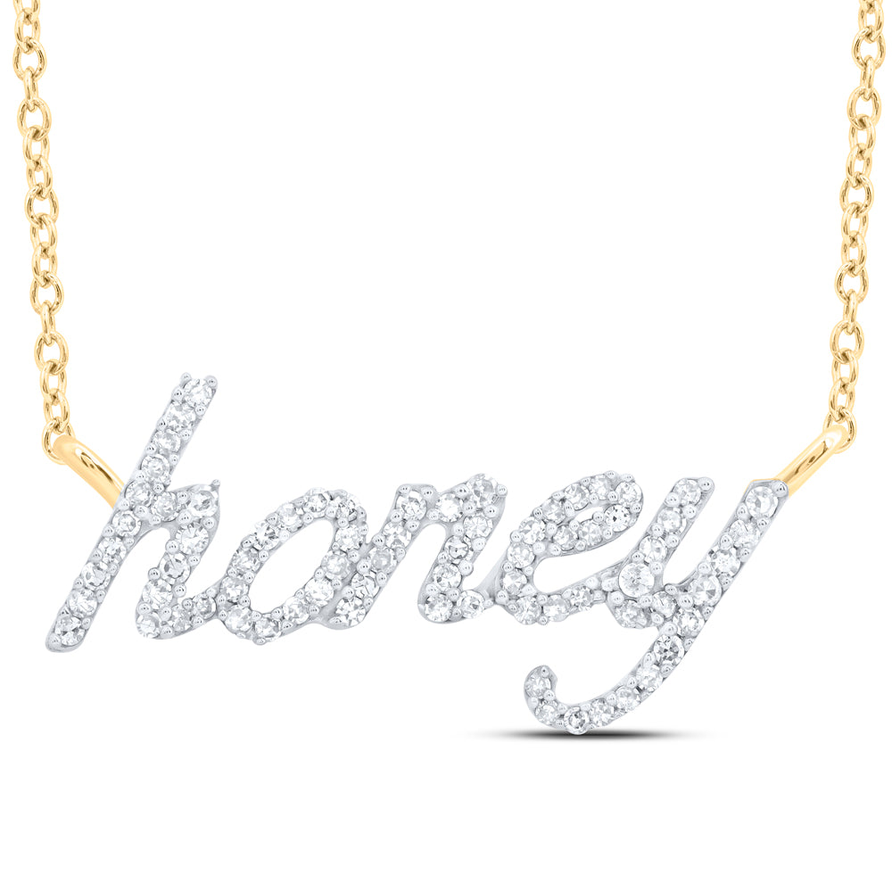 1/3CTW-DIA NK GIFT "honey" NECKLACE (18 INCH)