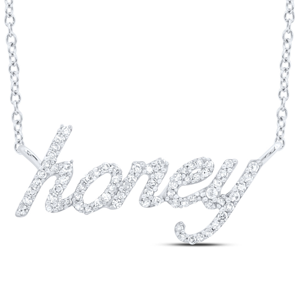 1/3CTW-DIA NK GIFT "honey" NECKLACE (18 INCH)
