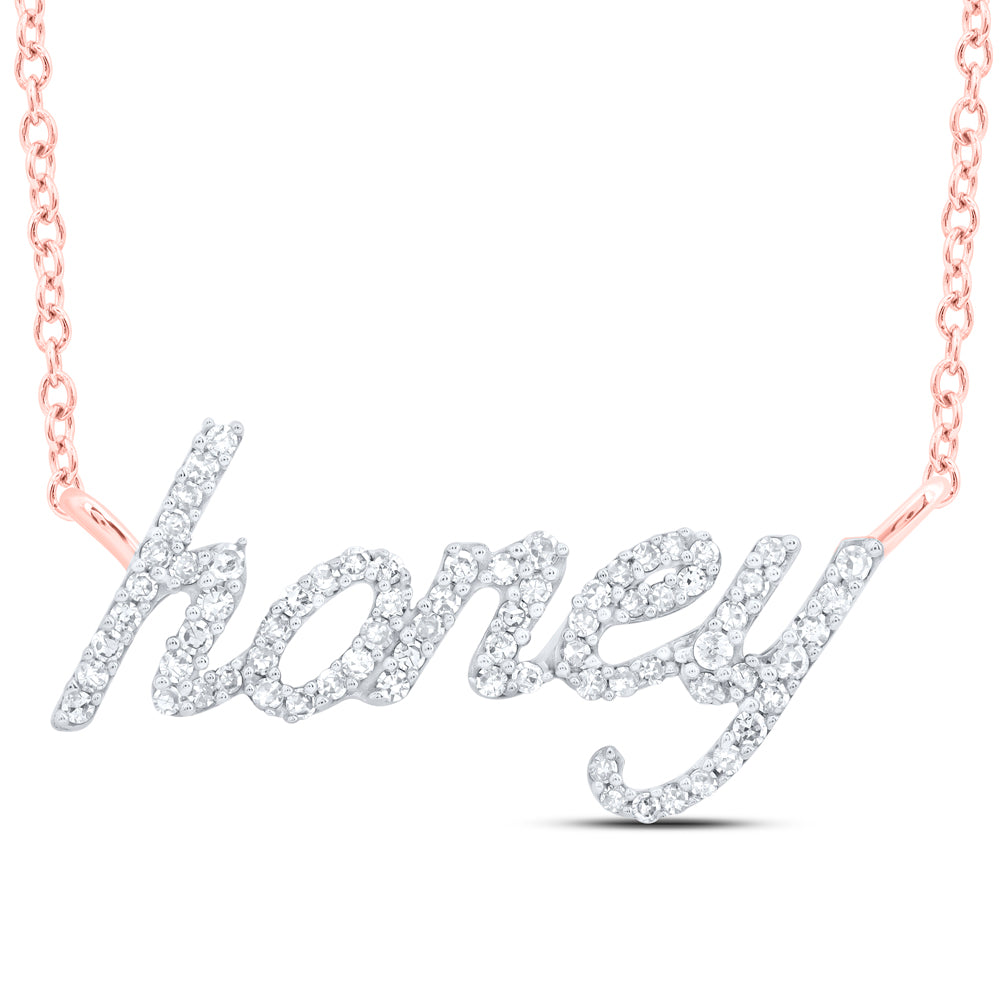 1/3CTW-DIA NK GIFT "honey" NECKLACE (18 INCH)