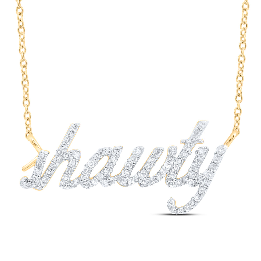 3/8CTW-DIA NK GIFT "shawty" NECKLACE (18 INCH)