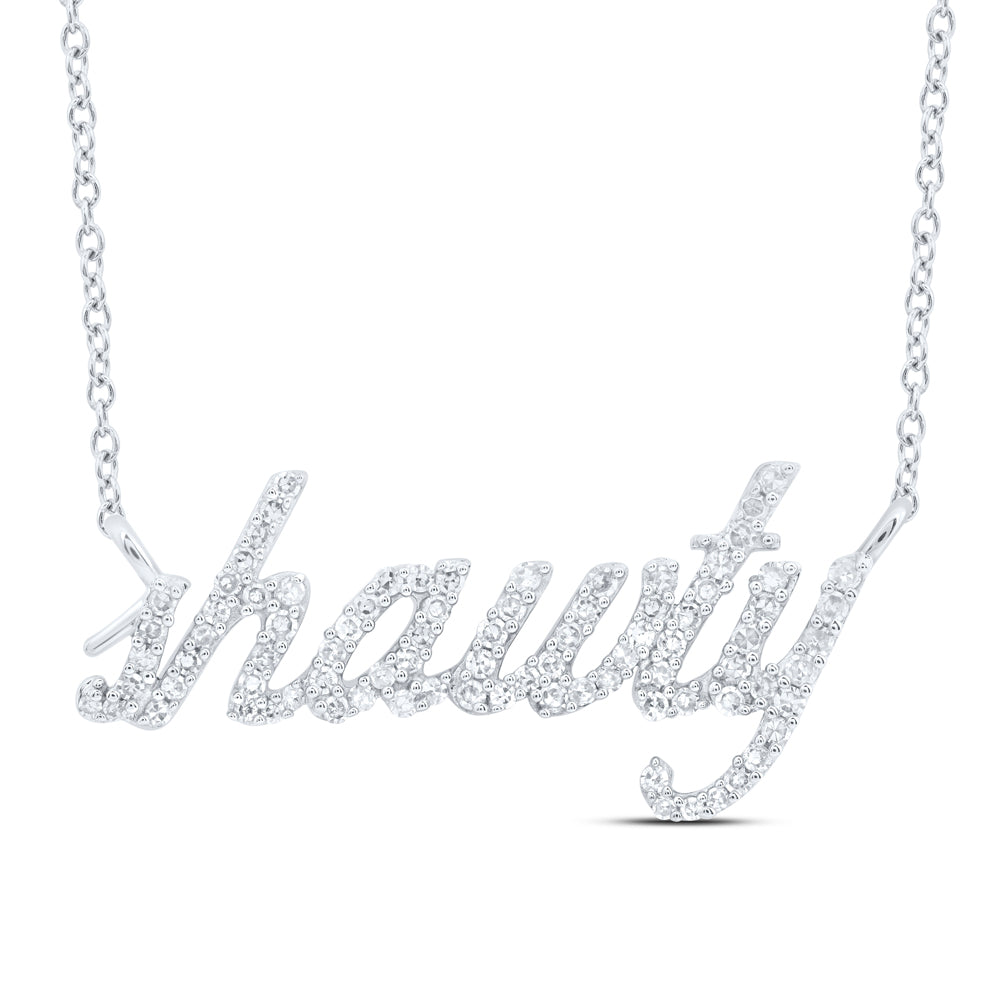 3/8CTW-DIA NK GIFT "shawty" NECKLACE (18 INCH)