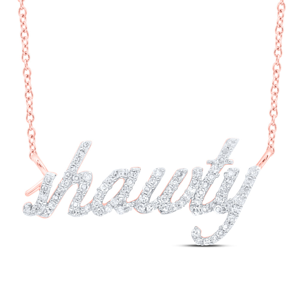 3/8CTW-DIA NK GIFT "shawty" NECKLACE (18 INCH)