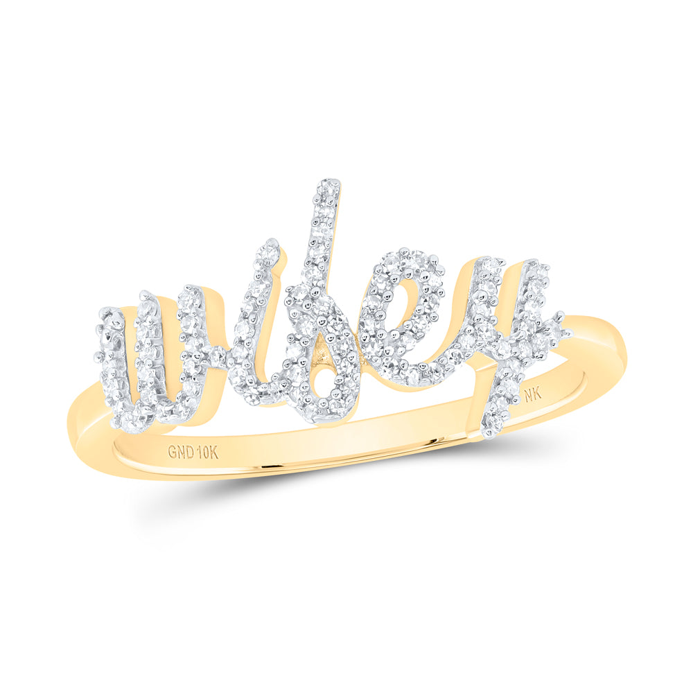 1/6CTW-DIA NK GIFT "wifey" LADIES RING
