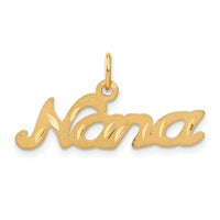Load image into Gallery viewer, 14k Satin NANA Charm
