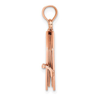 Load image into Gallery viewer, 14k Rose Gold 3-D Holy Bible w/ Lord&#39;s Prayer Moveable Charm
