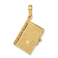 Load image into Gallery viewer, 14K  3D Lord&#39;s Prayer Bible Pendant
