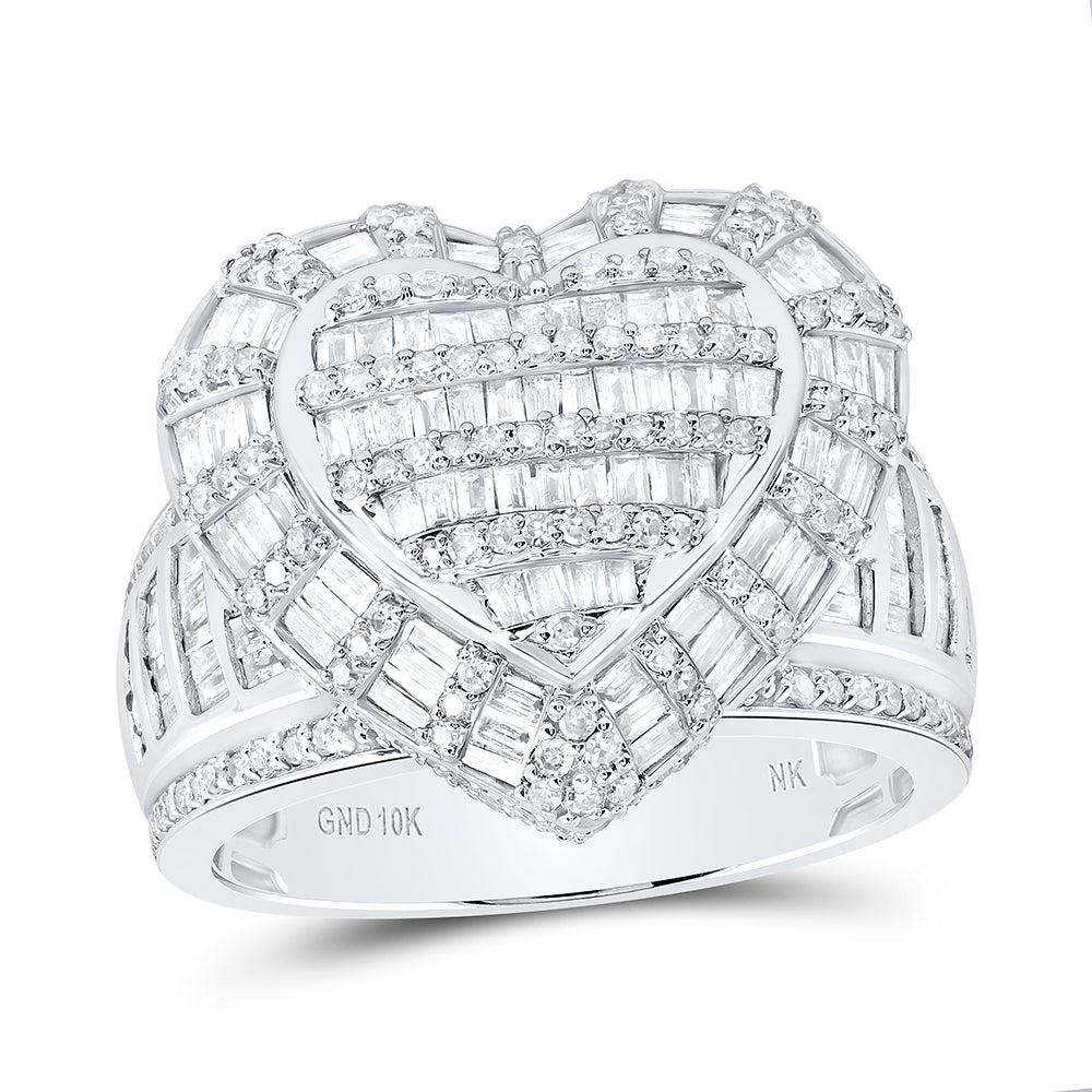 1 7/8CTW DIA NK FASHION HEART RING