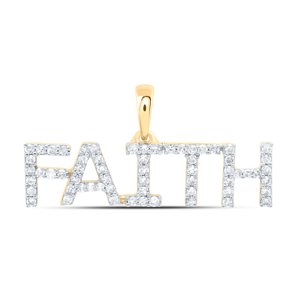 1/4CTW-DIA NK FASHION "FAITH" PENDANT
