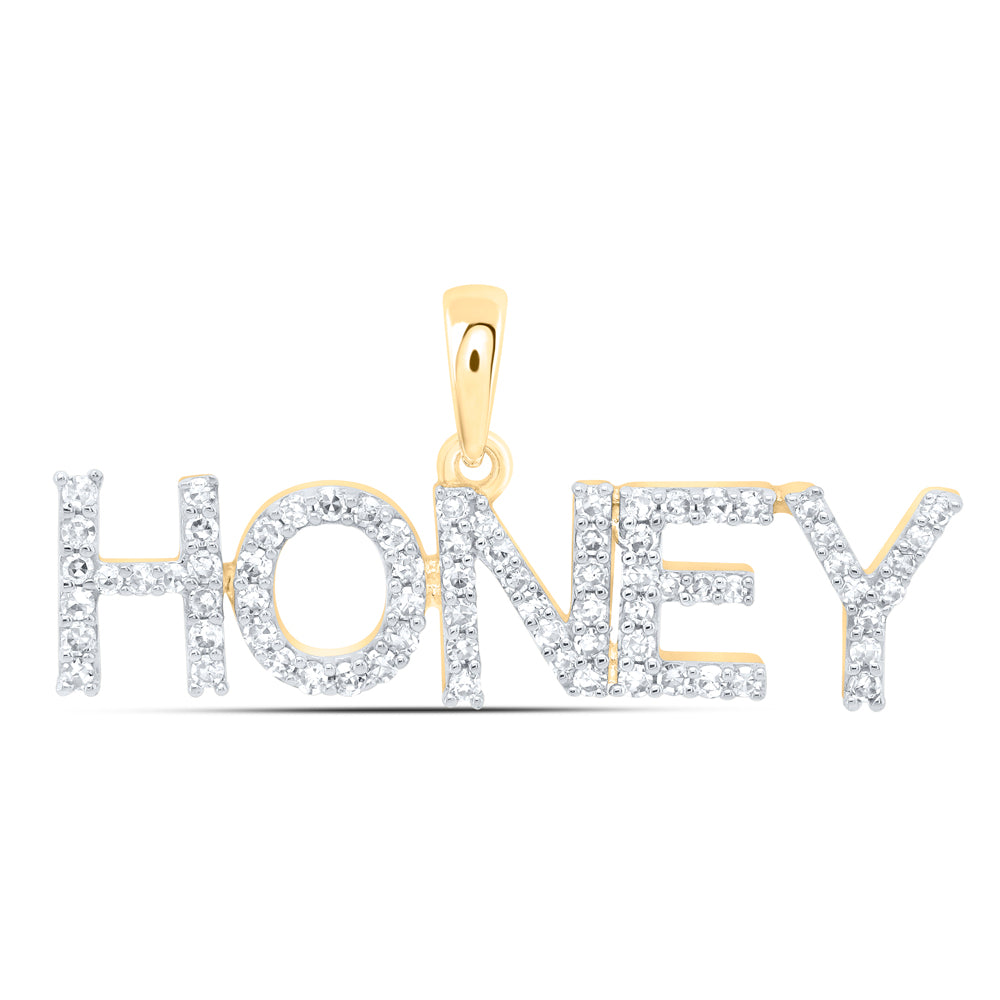 1/4CTW-DIA NK FASHION  "HONEY" PENDANT