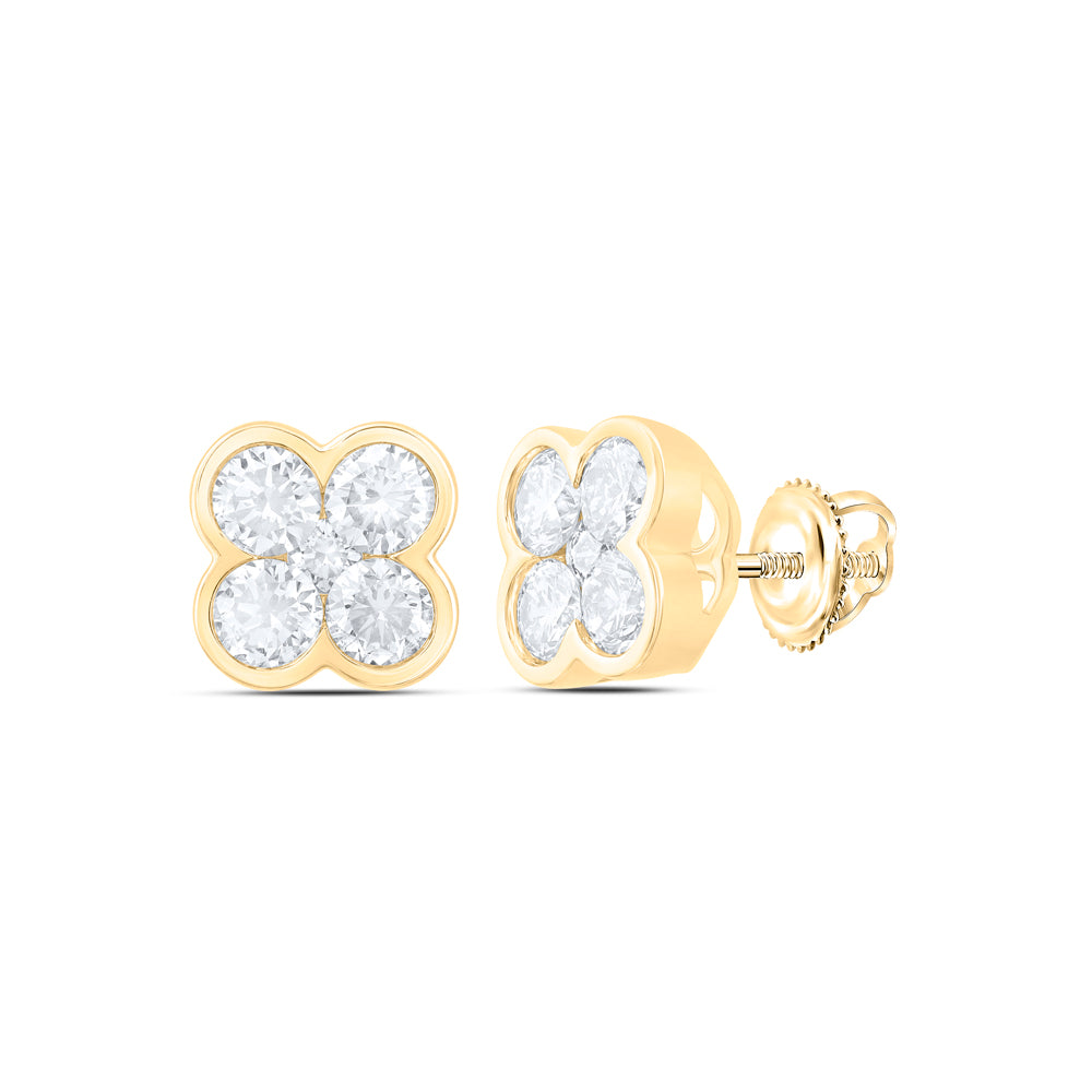 1CTW-DIA NK FASHION CLOVER EARRING