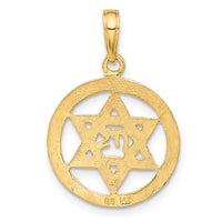 Load image into Gallery viewer, 14K Jewish Chai In Star Of David Pendant
