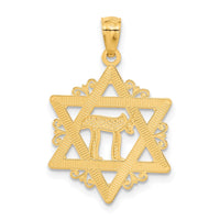 Load image into Gallery viewer, 14k w/Rhodium Star of David Pendant
