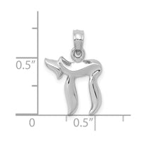 Load image into Gallery viewer, 14k White Gold Chai Pendant
