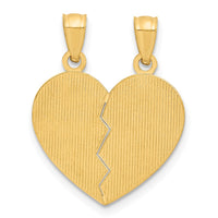 Load image into Gallery viewer, 14k BEST FRIENDS Heart Break Apart Pendants
