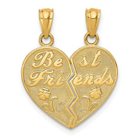 Load image into Gallery viewer, 14k BEST FRIENDS Heart Break Apart Pendants
