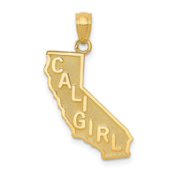 Load image into Gallery viewer, 14k CALI GIRL State Map Pendant

