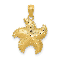 Load image into Gallery viewer, 14K Diamond-Cut Starfish Pendant
