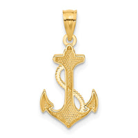 Load image into Gallery viewer, 14k Polished Anchor Pendant
