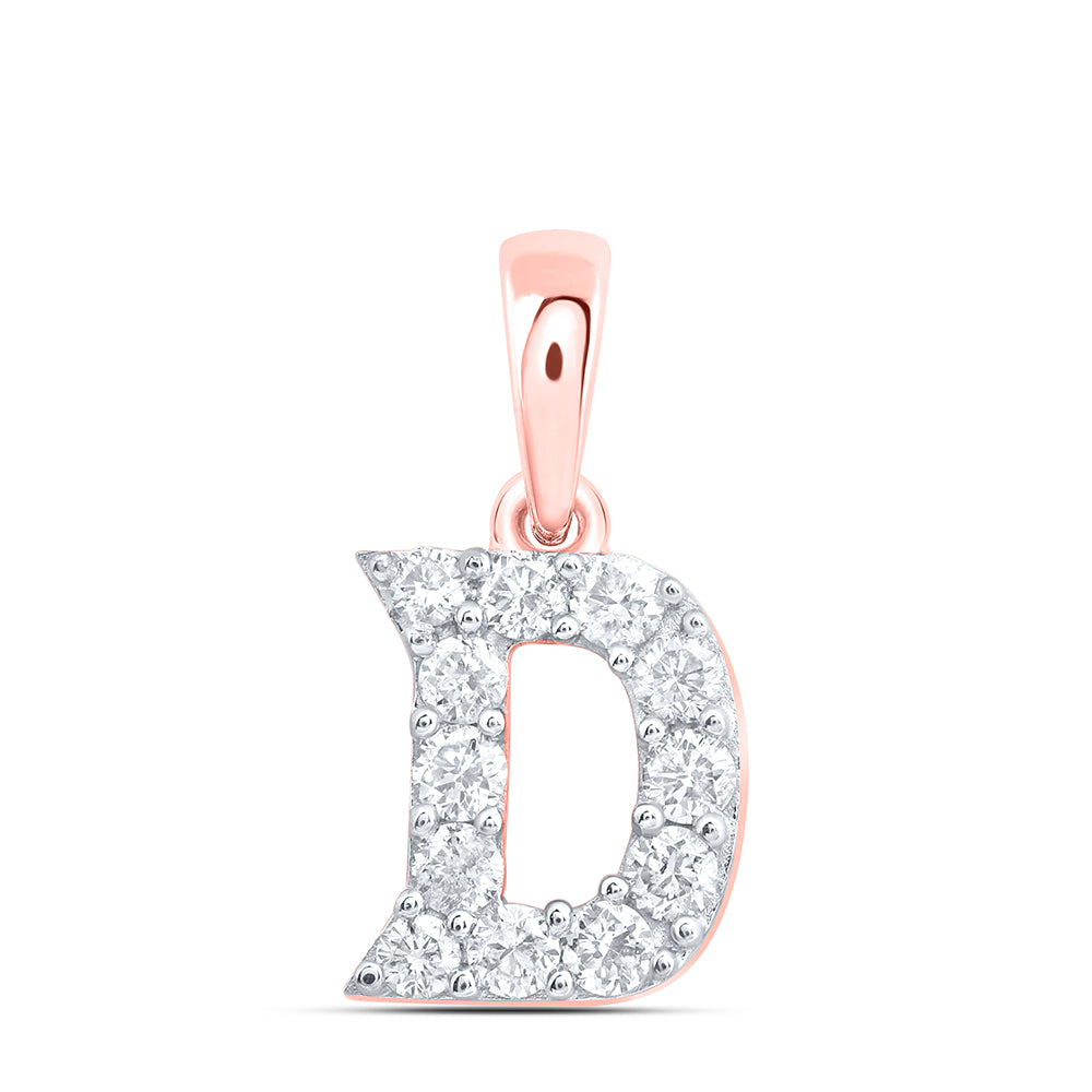 1/5CTW-DIA NK GIFT INITIAL "D" PENDANT