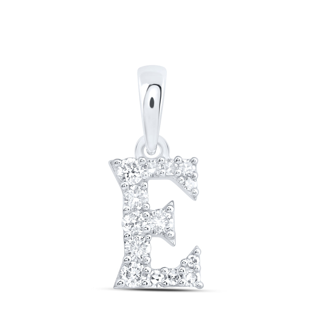 1/8CTW-DIA NK GIFT INITIAL "E" PENDANT
