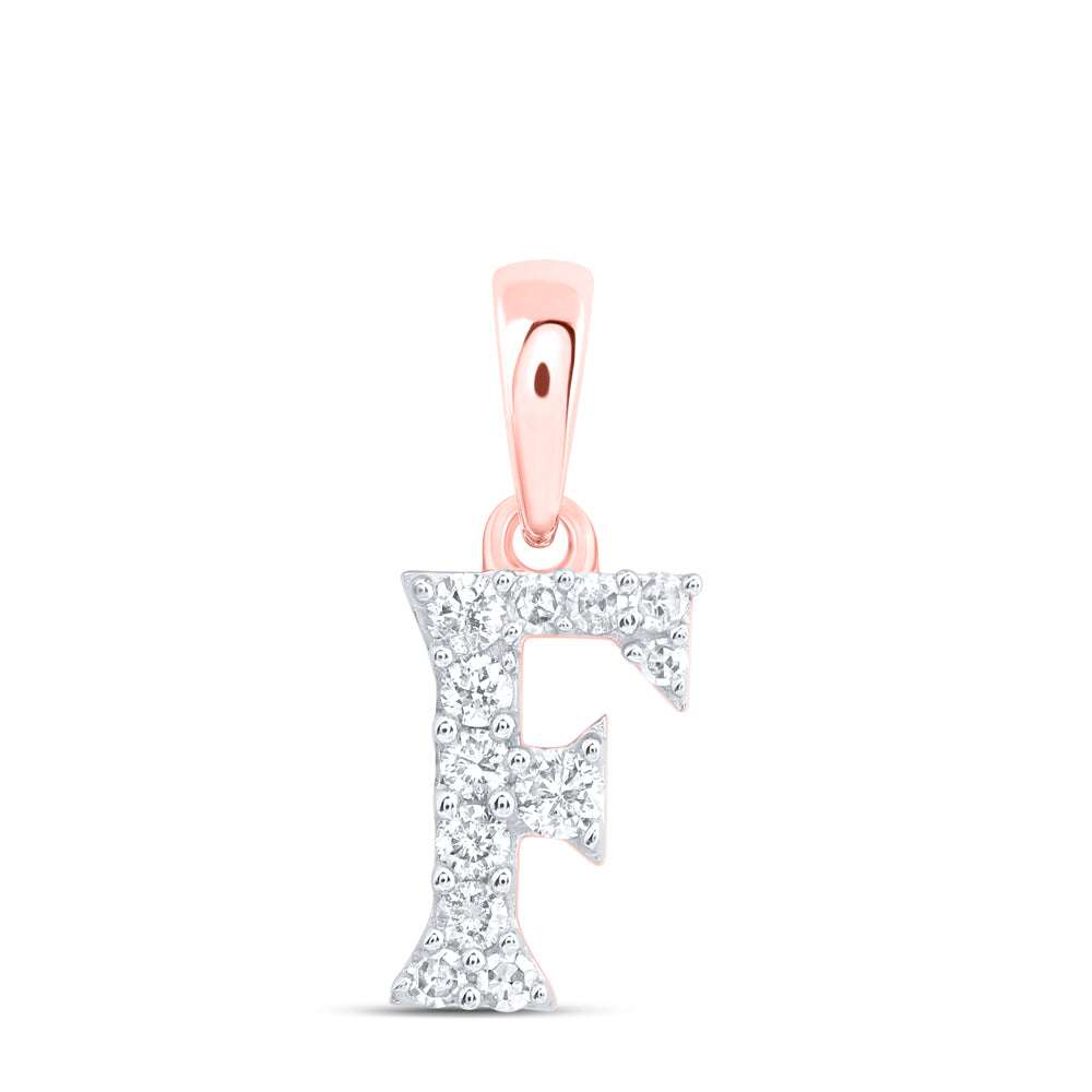 1/10CTW-DIA NK GIFT INITIAL "F" PENDANT