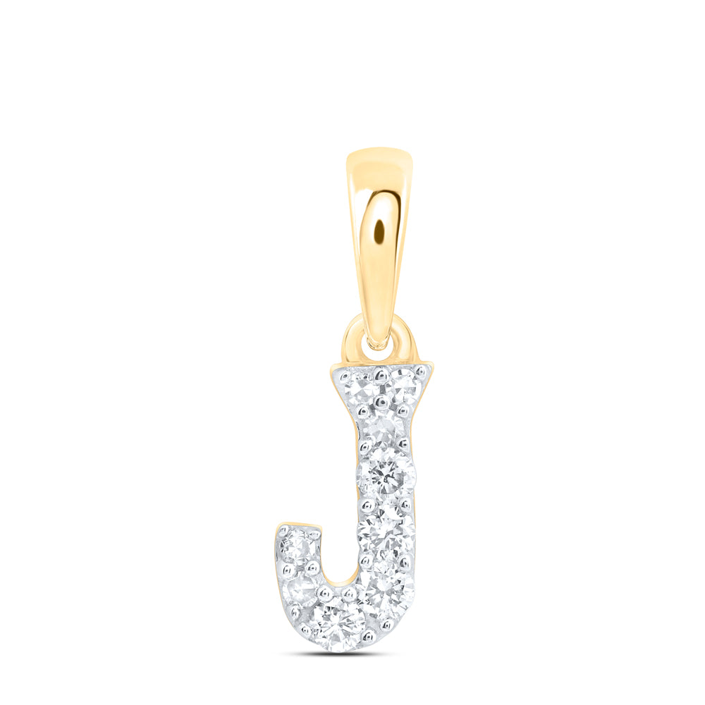1/10CTW-DIA NK GIFT INITIAL "J" PENDANT