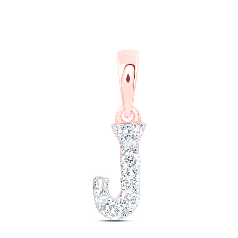 1/10CTW-DIA NK GIFT INITIAL "J" PENDANT