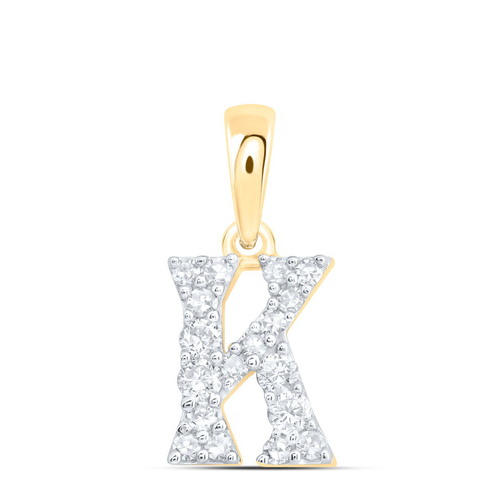 1/6CTW-DIA NK GIFT INITIAL "K" PENDANT