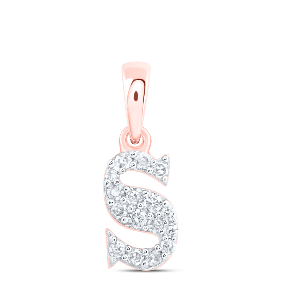 1/10CTW-DIA NK GIFT INITIAL "S" PENDANT